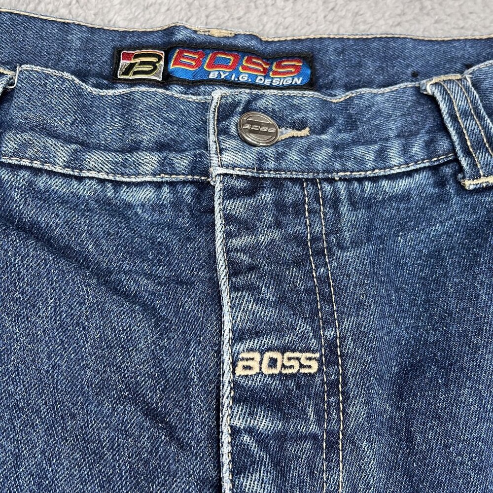 Boss Jeans Mens 36 Blue Carpenter Baggy Relaxed Fit Vintage 90s Streetwear Denim - Picture 5 of 5